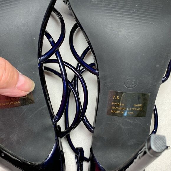 Cape Robbin Size 7.5 Strappy blue pointed toe open sandal heels. - Picture 10 of 11